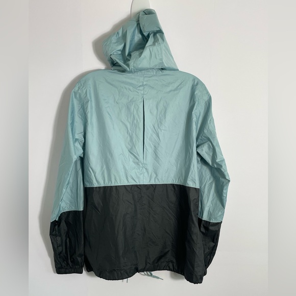Columbia Blue Teal Black Mesh Windbreaker Zip Up Running Jacket Size Small - Picture 3 of 14